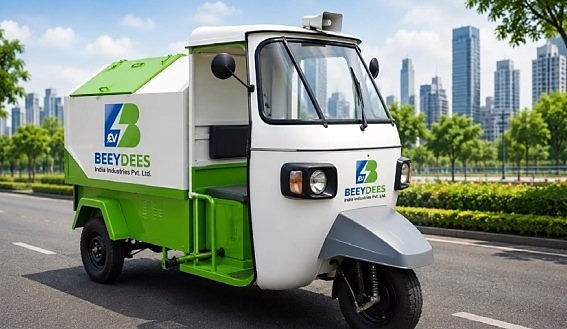 Electric garbage vehicle